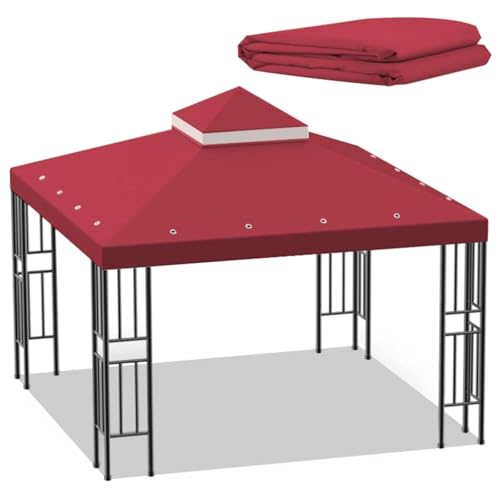 Ersatzdach pavillon 3x3 Dach wasserdicht stabil Winterfest kaminabzug, Ersatzdach grillpavillon doppeldach mit strapazierfähigem Polyestergewebe perfekt für Garten, Camping Ersatzdach pavillon 3x3 Dach wasserdicht stabil Winterfest kaminabzug, Ersatzdach grillpavillon doppeldach mit strapazierfähigem Polyestergewebe perfekt für Garten, Camping von IXPIUZB