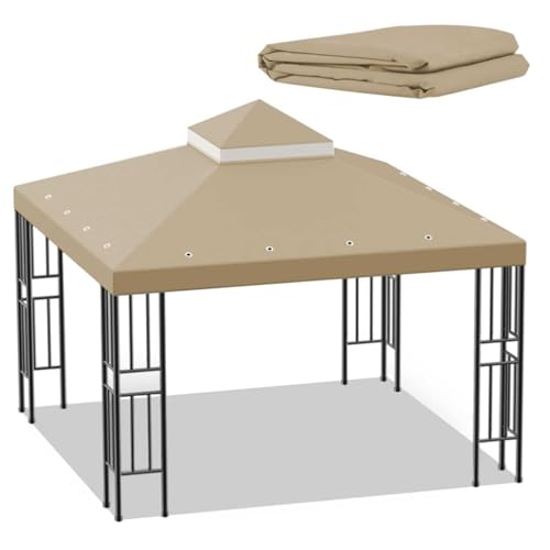Ersatzdach pavillon 3x3 Dach wasserdicht stabil Winterfest kaminabzug, Ersatzdach grillpavillon doppeldach mit strapazierfähigem Polyestergewebe perfekt für Garten, Camping Ersatzdach pavillon 3x3 Dach wasserdicht stabil Winterfest kaminabzug, Ersatzdach grillpavillon doppeldach mit strapazierfähigem Polyestergewebe perfekt für Garten, Camping von IXPIUZB