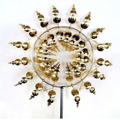 IXPIUZB Einzigartige und magische Metall Windmühle 3D Wind Kinetische Skulptur Windspiel Outdoor Metall Groß 360 Grad kinetische Wind Rasen Kunst kinetische Windmühle Handwerk Dekorative für Hof IXPIUZB Einzigartige und magische Metall Windmühle 3D Wind Kinetische Skulptur Windspiel Outdoor Metall Groß 360 Grad kinetische Wind Rasen Kunst kinetische Windmühle Handwerk Dekorative für Hof von IXPIUZB