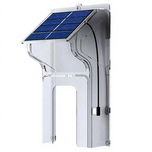 IXPIUZB Türklingel Regenschutz mit Solarpanel Ladegerät, Türklingel Klar Kunststoff Ersatzabdeckung Wetterfest Türklingel Blendschutz Abdeckung Geeignet für Zugangskontrolltastatur von IXPIUZB