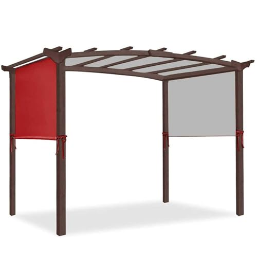 Pavillon Dachplane Ersatzdach, Pergola Ersatz Schattenabdeckung Gekrümmte Pergola Struktur Stabil Langlebiger Markise Universeller Ersatz Schatten Baldachin Oberer Deckel für Pergola von IXPIUZB