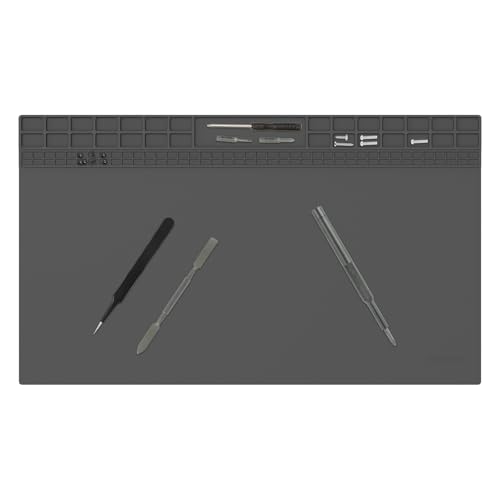 500℃ Hitzebeständige Lötmatte Silikon 60 * 35cm Lötmatte Antistatische Reparatur Matte Lötunterlage Große Werkbankmatte für BGA-und Pistolenlötkolben Elektronik Telefon iPad Uhren von IXTIX