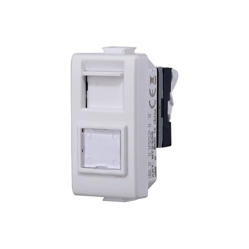 TV-Steckdose, SAT-Dose, CAT5/CAT6, TV-Buchse RJ11, kompatibel mit Bticino Matix (RJ45 - CAT6, 1) von IXTRIMA