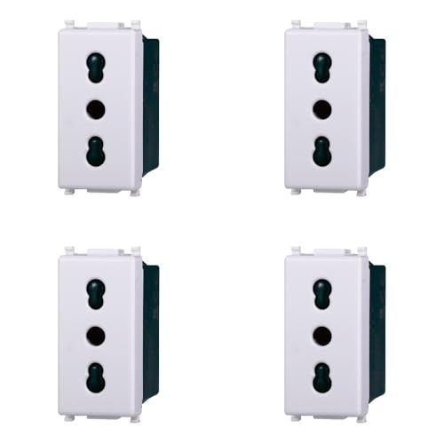 IXTRIMA 2-fach-Steckdose kompatibel mit Plana 2P+T 10/16 A 250 V Farbe weiß EV2001 Kit 4 Stück IXTRIMA 2-fach-Steckdose kompatibel mit Plana 2P+T 10/16 A 250 V Farbe weiß EV2001 Kit 4 Stück von IXTRIMA