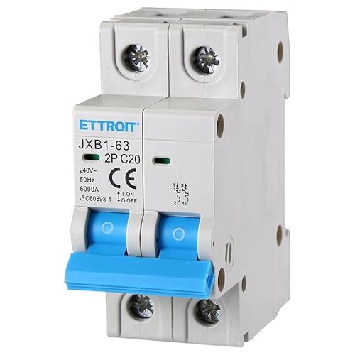 IXTRIMA Automatischer Leitungsschutzschalter, 2P 20A 220V 6kA, Bipolar MCB 2P C20 von IXTRIMA