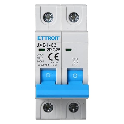 IXTRIMA Automatischer Leitungsschutzschalter, 2P 25A 220V 6kA, Bipolar MCB 2P C25 von IXTRIMA