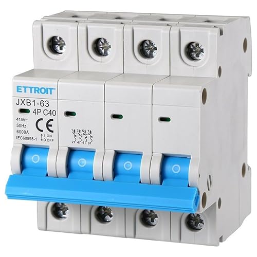IXTRIMA Automatischer Leitungsschutzschalter 4P 40A 380V 6kA MCB C40 belegt 4 DIN-Module von IXTRIMA