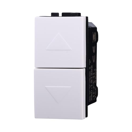 IXTRIMA Doppelknopf 1P + 1P NO Duschstange kompatibel Bticino Livinglight Farbe Weiß Set 1 Stück von IXTRIMA