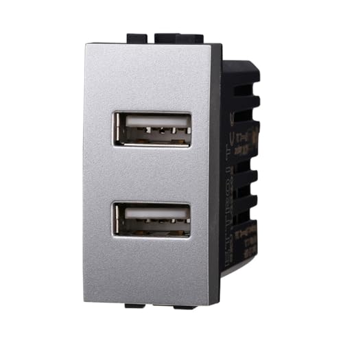 IXTRIMA Dual USB Ladegerät Modul 5V 2.1A - 2 USB-A Ports Farbe Grau Kompatibel mit Bticino Living Light/International 1 Stück IXTRIMA Dual USB Ladegerät Modul 5V 2.1A - 2 USB-A Ports Farbe Grau Kompatibel mit Bticino Living Light/International 1 Stück von IXTRIMA