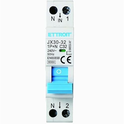 IXTRIMA Leitungsschutzschalter 1P+N 32A 220V 6KA für DIN-Schiene - 1 DIN-Modul - Schaltkreisschutz und Systemsicherheit von IXTRIMA