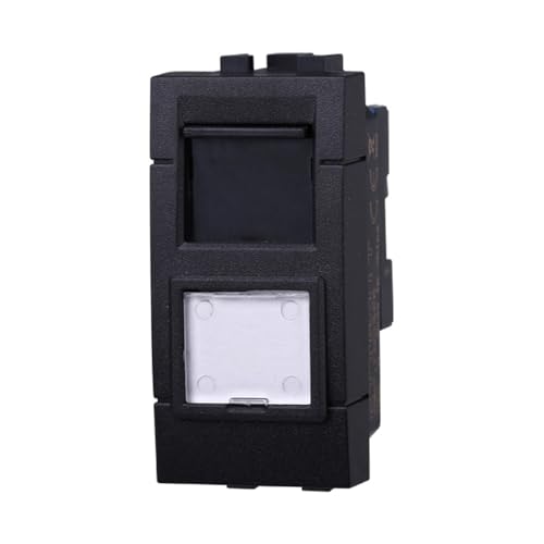 IXTRIMA Netzwerkstecker Datendose RJ45 CAT5E Farbe Schwarz kompatibel mit Bticino Living Light/INTERNATIONAL 1 Stück von IXTRIMA