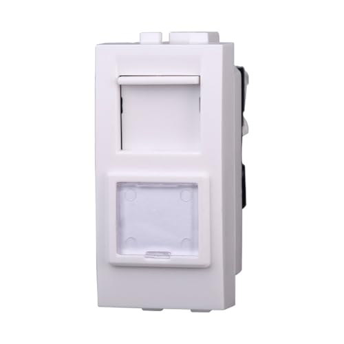 IXTRIMA Netzwerkstecker Datendose RJ45 CAT5E Farbe weiß kompatibel mit Bticino Living Light/INTERNATIONAL 1 Stück von IXTRIMA