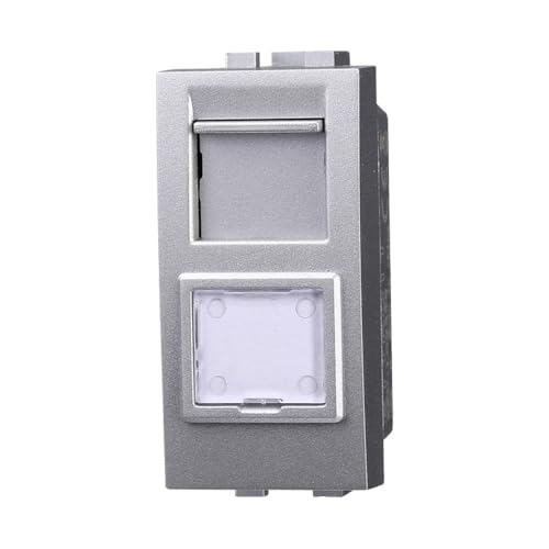 IXTRIMA Netzwerkstecker Datendose RJ45 CAT6 Farbe grau kompatibel mit Bticino Living Light/International 1 Stück von IXTRIMA