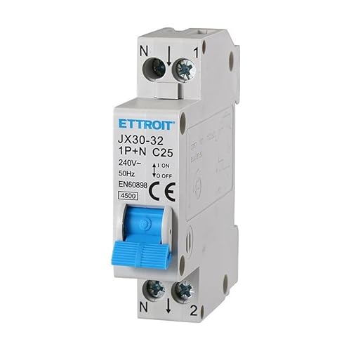 Ixtrima Automatischer Leitungsschutzschalter 1P+N 25A C25 220V 4.5kA, belegt 1 Modul von IXTRIMA