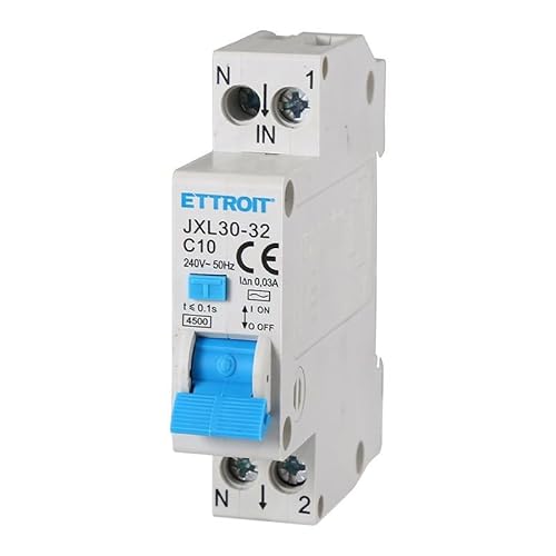 Ixtrima Leistungsschalter 1P+N 10A 30mA 220V-4.5kA RCBO 1 Modul DIN C10 von IXTRIMA