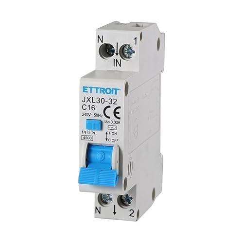 Ixtrima Leistungsschalter 1P+N 16A 30mA 220V-4.5kA RCBO 1 Modul DIN C16 von IXTRIMA