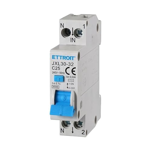 Ixtrima Leistungsschalter 1P+N 25A 30mA 220V-4.5kA RCBO 1 Modul DIN C25 von IXTRIMA