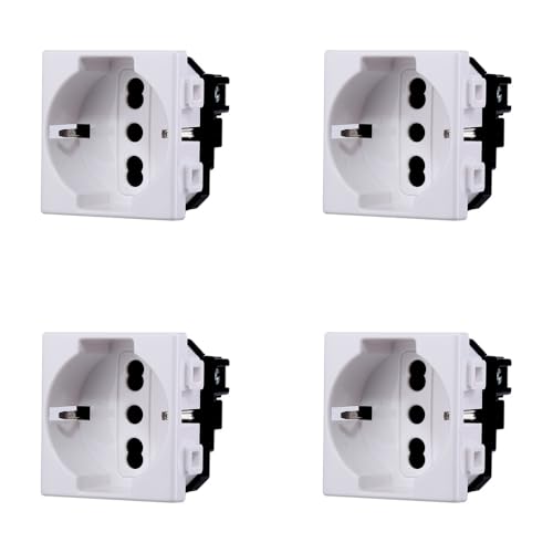 Schuko-Steckdose 2P+T 10/16A 230V kompatibel Bticino Matix Farbe weiß von IXTRIMA