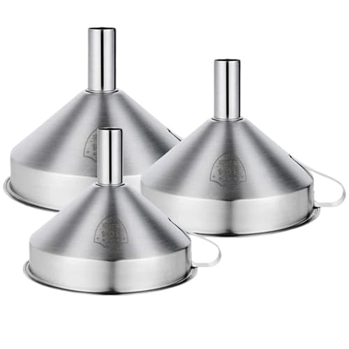 Edelstahl Küchenöl Flüssigmetall mit abnehmbarem Filter Weithalstrichter for Einmachen von Küchenwerkzeugen(Large Dia 15cm) von IXYFFRQO