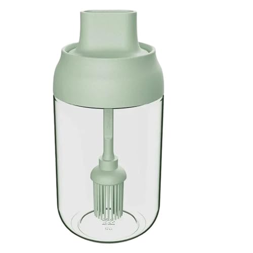 IXYFFRQO 2 Stück 250 ml multifunktionaler Gewürztopf, Gewürzglas, Ölflasche, Zuckerdose, Salz, Gewürzbehälter, Boxen mit Löffeln(Green-2pcs) von IXYFFRQO