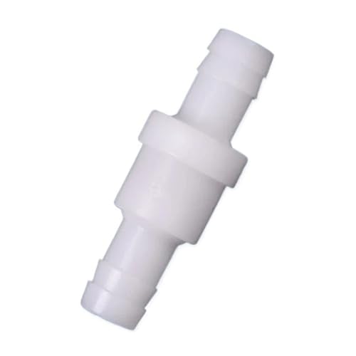 IXYFFRQO 4/6/8/10/12mm Schlauch ID Kunststoff Weiß Rückschlagventil Weg Nicht-Rückschlagventil for Wasser Benzin Diesel Öle Flüssigkeiten(6mm) von IXYFFRQO