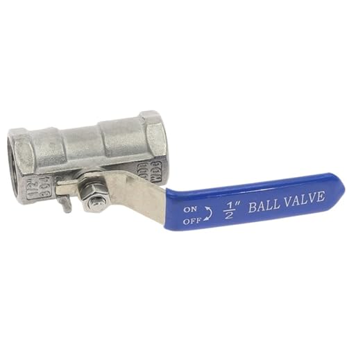 IXYFFRQO SS 304 Edelstahl Einteiliges Kugelhahn Innengewinde 1/4 "3/8" 3/4 "1" 1-1/4 "Sanitär ON-Off Gerade(1-1/4") von IXYFFRQO