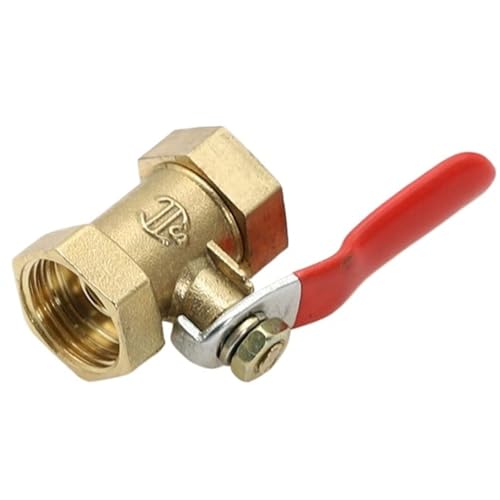 Pneumatischer 1/4'' 3/8'' 1/2'' BSP Innengewinde Mini-Kugelhahn Messing-Anschlussstück Kupfer-Fitting-Koppler-Adapter Wasser, Luft(3/8") von IXYFFRQO