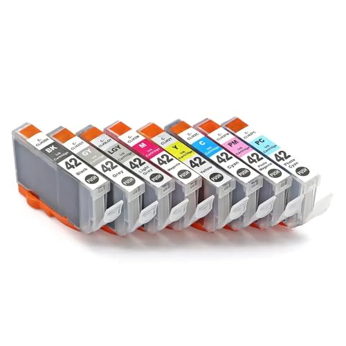 IYBYNYHN Kompatible CLI-42-Tintenpatrone Kompatibel mit Pro-100 Pro-100S-Drucker CLI42BK C y Gy LGY M PM PM Tinte(1 Set) von IYBYNYHN