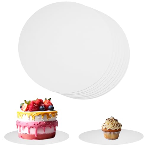 10 Stück Tortenplatte Pappe, Tortenunterlage Rund 25cm, Cake Boards Weiß, Wiederverwendbar Kuchenplatte Rund Cakeboard Tortenboden für Transport Kuchen Torten Dessert (Weiß) von IYEREER