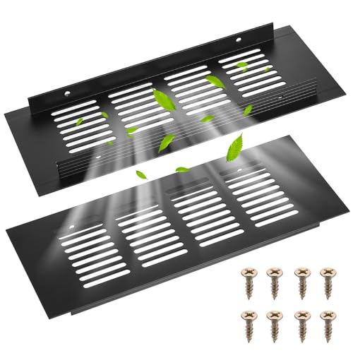Lüftungsgitter Schwarz 200 mm x 80 mm, Aluminium Abluftgitter Eckig, Belüftungsgitter Türlüftungsgitter Schwarz Metall für Belüftung von Schlafzimmer Schränke Möbelgitter Lüftungsgitter Schwarz 200 mm x 80 mm, Aluminium Abluftgitter Eckig, Belüftungsgitter Türlüftungsgitter Schwarz Metall für Belüftung von Schlafzimmer Schränke Möbelgitter von IYEREER