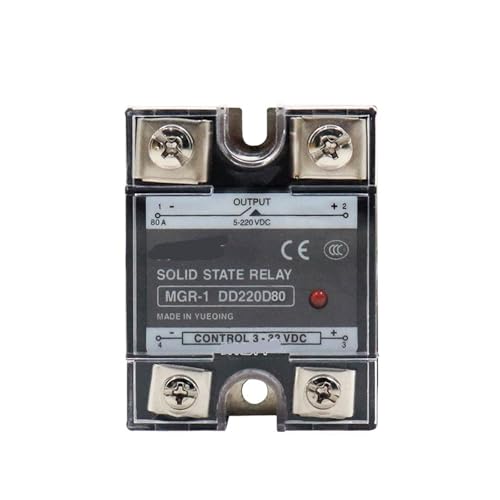 1 Stück MGR-1 DD220D80 80A SSR Halbleiterrelais DC zu DC SSR-80DD Eingang 3-32VDC Steuerausgang 5-220VDC(MGR-1 DD220D80) von IYNWBJTS