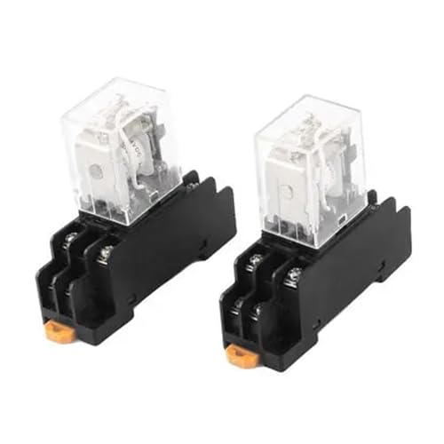 2 Stück HH52P MY2 DC24V Spule 2NO+2NC 2PDT 8-poliges elektromagnetisches Relais mit Sockel von IYNWBJTS