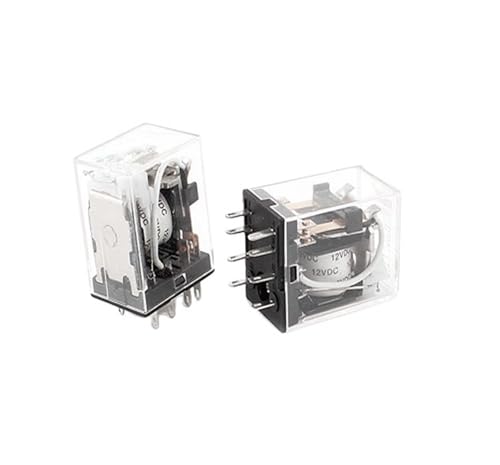 5 Stück HH52PL DC 12V Spule 8-poliges DPDT grünes LED-Licht elektromagnetisches Relais von IYNWBJTS