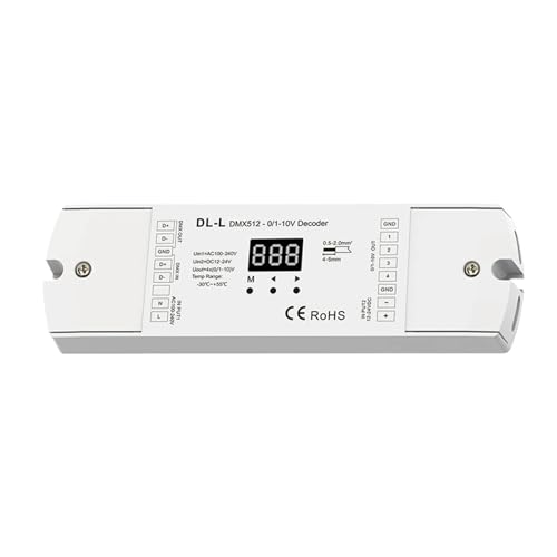 DL DL-L DMX512 zu 4CH 0-10V 1-10V Decoder DMX512 Signalkonverter 0-10V Dimmer DMX 512 Signal zu 0-10V(DL-L Only) von IYNWBJTS
