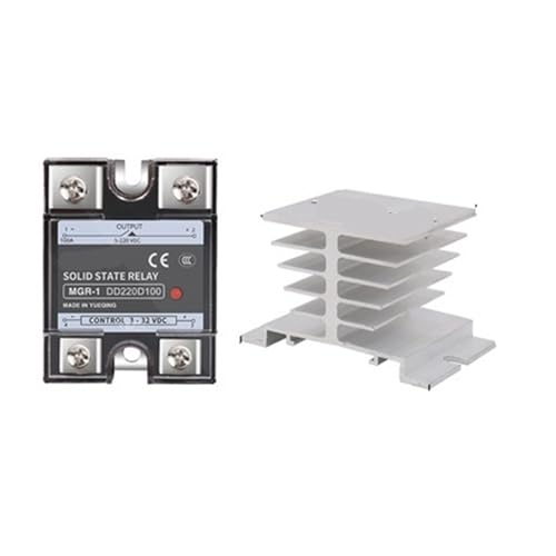 Halbleiterrelais MGR-1 DD220D100 SSR-100DD 100A 3~32VDC 5~220VDC DC-DC einphasiges Halbleiterrelais(Relay and heat sink) von IYNWBJTS