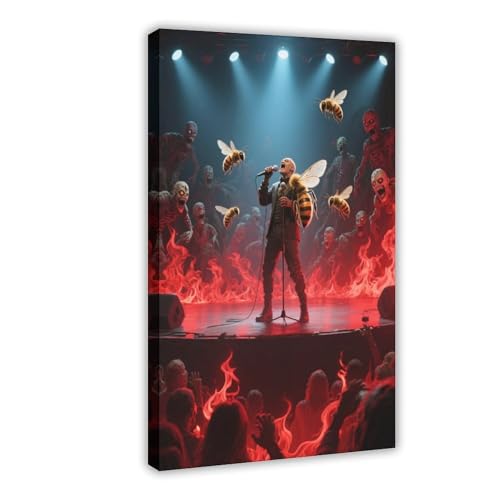 IYQTAGGH Leinwand-Poster, Wandkunst, Motiv: Flamme und Biene, 30 x 45 cm IYQTAGGH Leinwand-Poster, Wandkunst, Motiv: Flamme und Biene, 30 x 45 cm von IYQTAGGH