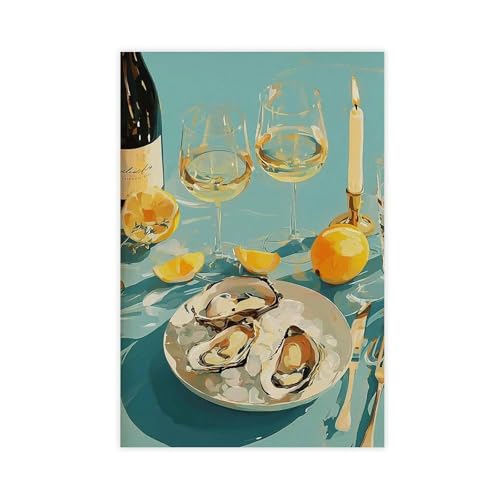 IYTAFGYT Austern-Poster, Meeresfrüchte-Druck, Leinwand-Poster, Schlafzimmer-Dekor, Landschaftsdekoration, Geschenk, 50 x 75 cm IYTAFGYT Austern-Poster, Meeresfrüchte-Druck, Leinwand-Poster, Schlafzimmer-Dekor, Landschaftsdekoration, Geschenk, 50 x 75 cm von IYTAFGYT