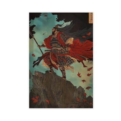IYTAFGYT Japanisches Samurai-Poster auf Leinwand, Wandkunstdruck, Bild, Gemälde, 40 x 60 cm von IYTAFGYT