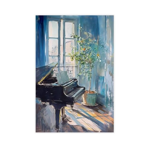 IYTAFGYT Klavierdruck, Musik-Deko, Leinwand, Poster, Schlafzimmer, Landschaftsdekoration, Geschenk, 50 x 75 cm von IYTAFGYT