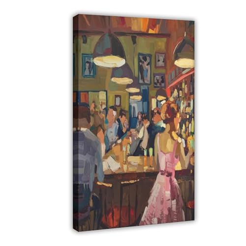 IYTAFGYT Kunstdruck auf Leinwand, Motiv: Cocktailbar, 20 x 30 cm von IYTAFGYT