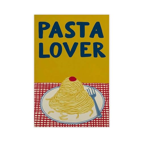 IYTAFGYT Kunstdruck auf Leinwand, Motiv: Pasta-Liebhaber, Küche, Schlafzimmer, Dekoration, Landschaftsdekoration, Geschenk, 30 x 45 cm von IYTAFGYT