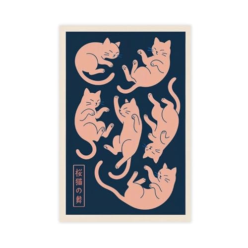 IYTAFGYT Kunstdruck auf Leinwand, Motiv: schlafende japanische Katzen, Wandkunstdruck, Gemälde, 30 x 45 cm IYTAFGYT Kunstdruck auf Leinwand, Motiv: schlafende japanische Katzen, Wandkunstdruck, Gemälde, 30 x 45 cm von IYTAFGYT