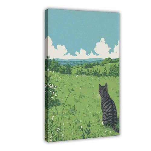 IYTAFGYT Leinwand-Poster, Retro-Landschaft, Wandkunstdruck, Bild, Gemälde, 30 x 45 cm von IYTAFGYT