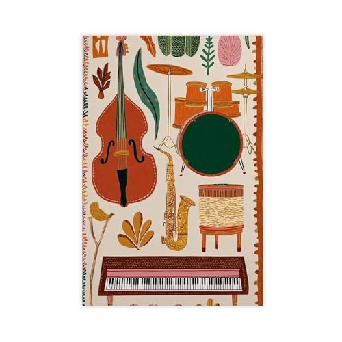IYTAFGYT Leinwandposter mit Musikinstrument, Schlafzimmer, Dekoration, Landschaftsdekoration, Geschenk, 40 x 60 cm von IYTAFGYT