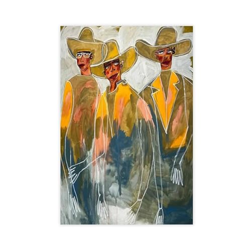 IYTAFGYT Leinwandposter mit drei Figuren, Schlafzimmer, Dekoration, Landschaftsdekoration, Geschenk, 40 x 60 cm von IYTAFGYT