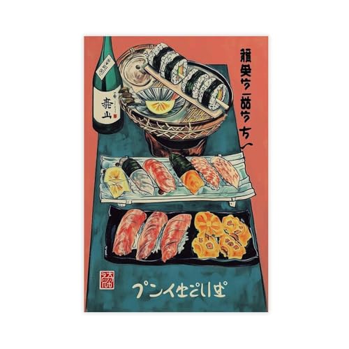 IYTAFGYT Leinwandposter mit traditionellem japanischem Sushi-Essen, 60 x 90 cm IYTAFGYT Leinwandposter mit traditionellem japanischem Sushi-Essen, 60 x 90 cm von IYTAFGYT