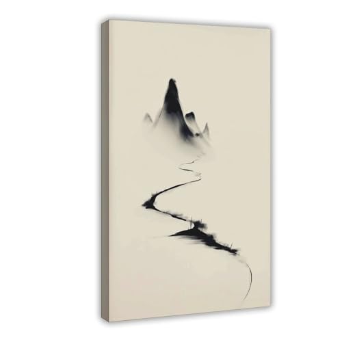 IYTAFGYT Minimalistisches Natur-Leinwand-Poster, Wandkunstdruck, Bild, Gemälde, 60 x 90 cm von IYTAFGYT