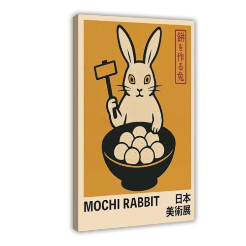 IYTAFGYT Mochi-Hasen-Druck, japanisches Anime-Leinwand-Poster, Schlafzimmer-Dekor, Landschaftsdekoration, Geschenk, 30 x 45 cm IYTAFGYT Mochi-Hasen-Druck, japanisches Anime-Leinwand-Poster, Schlafzimmer-Dekor, Landschaftsdekoration, Geschenk, 30 x 45 cm von IYTAFGYT