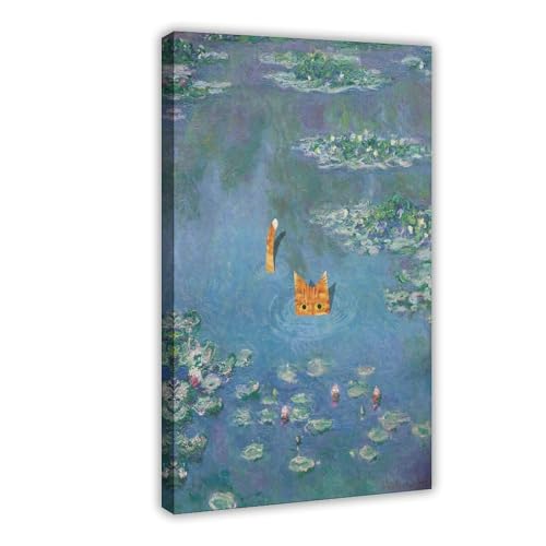 IYTAFGYT Monet Wasserlilie Leinwand-Poster, Wandkunstdruck, Bild, Gemälde, 50 x 75 cm IYTAFGYT Monet Wasserlilie Leinwand-Poster, Wandkunstdruck, Bild, Gemälde, 50 x 75 cm von IYTAFGYT