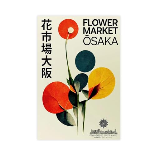 IYTAFGYT Osaka District Blumenmarkt Druck auf Leinwand, Poster, Wandkunstdruck, Bild, Gemälde, 60 x 90 cm von IYTAFGYT
